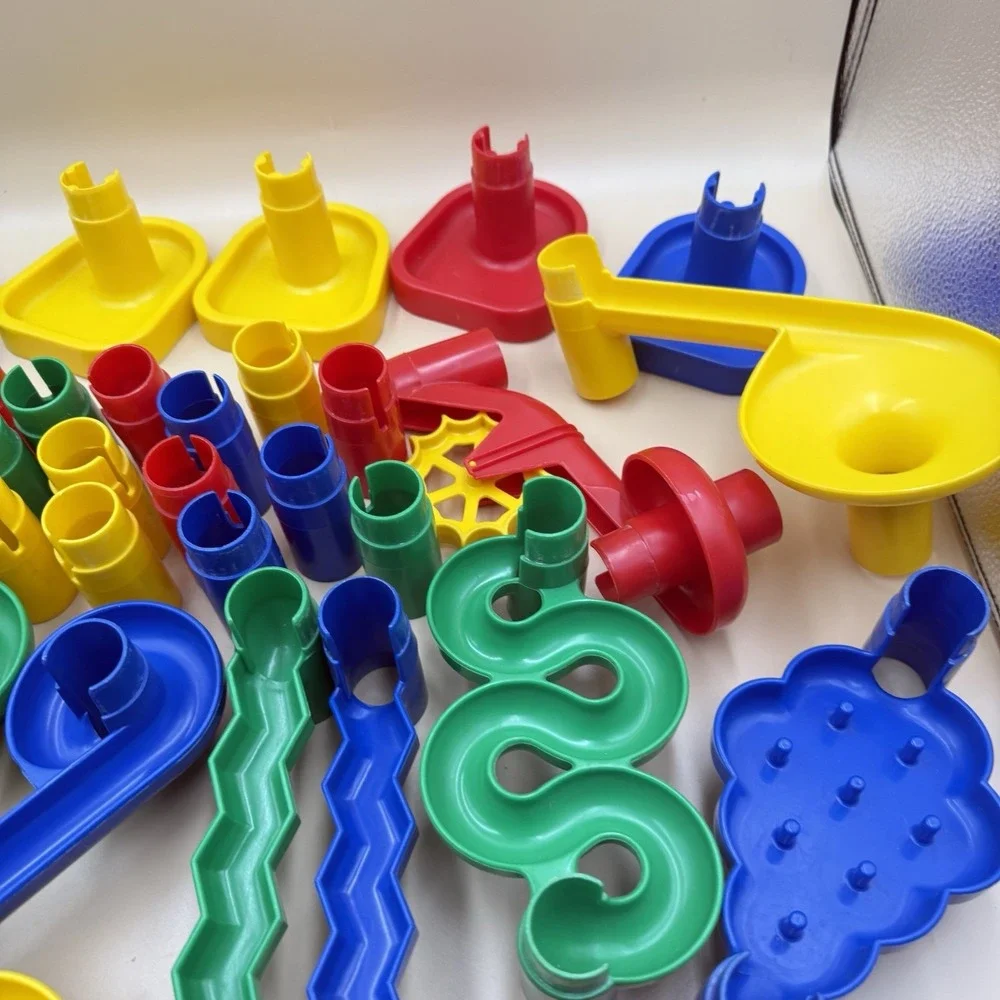 Discovery Toys Marbleworks Marble Maze- 35 Piece Lot Vintage 80s Collectible Toy